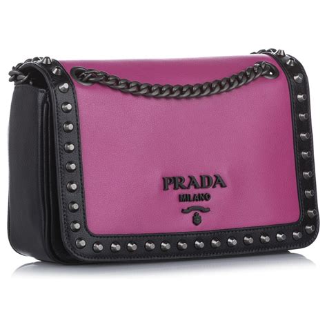 prada glace crossbody bag rose pink|real real prada crossbody.